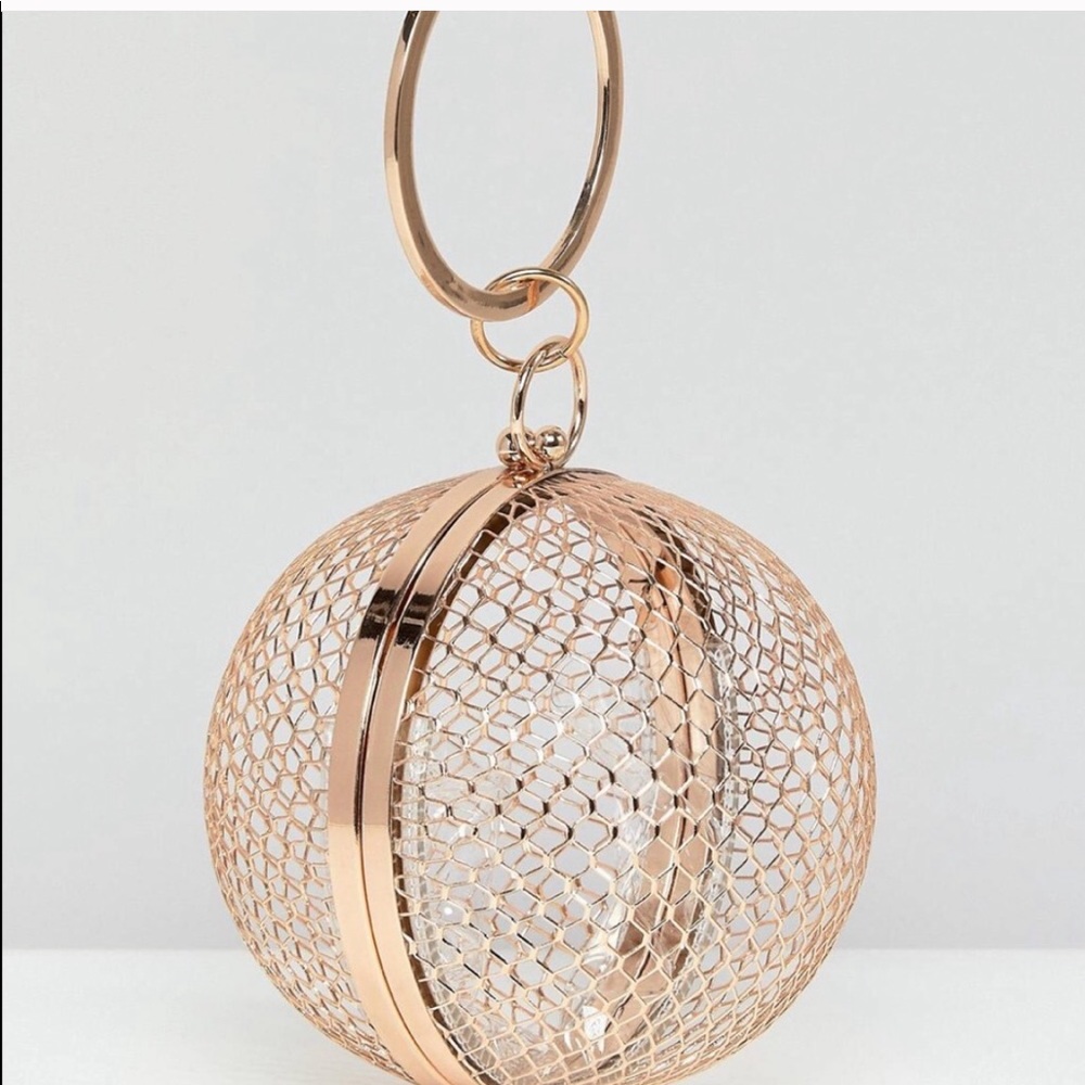 ASOS Gold Cage Clutch